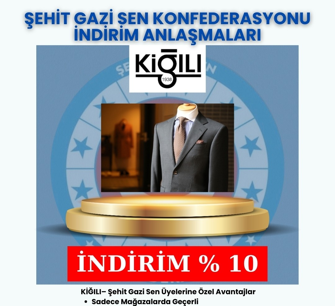 Üyelerimize Özel Kiğılı Mağazalarında Ayrıcalıklı İndirim Fırsatı