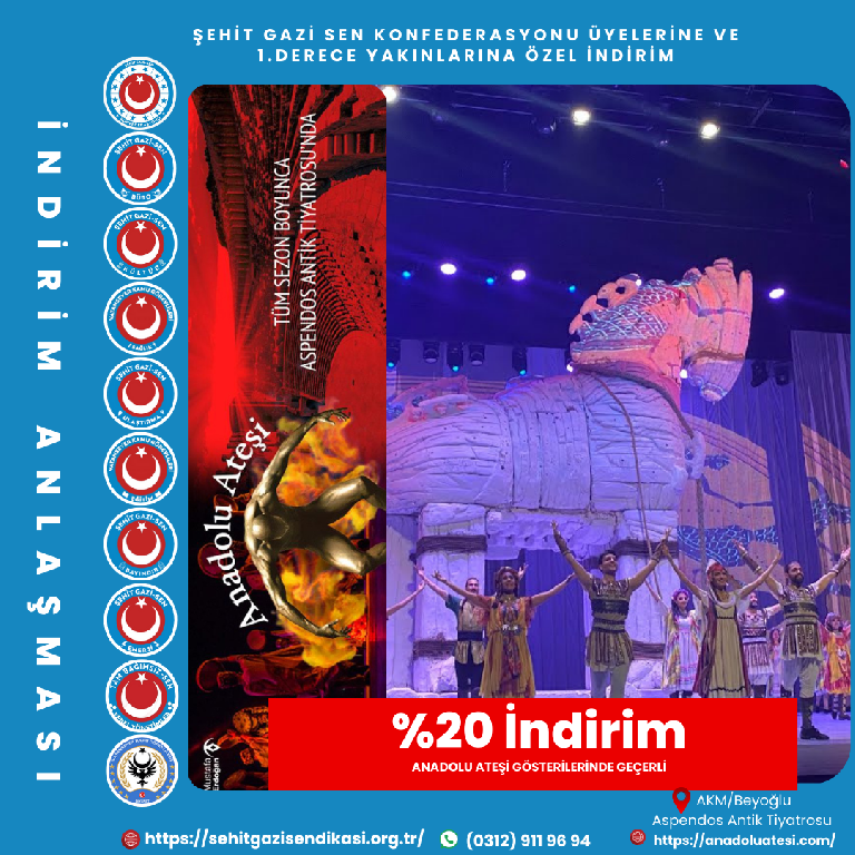 Anadolu Ateşi Gösterilerinde Üyelerimize Özel İndirimli Bilet Fırsatı!